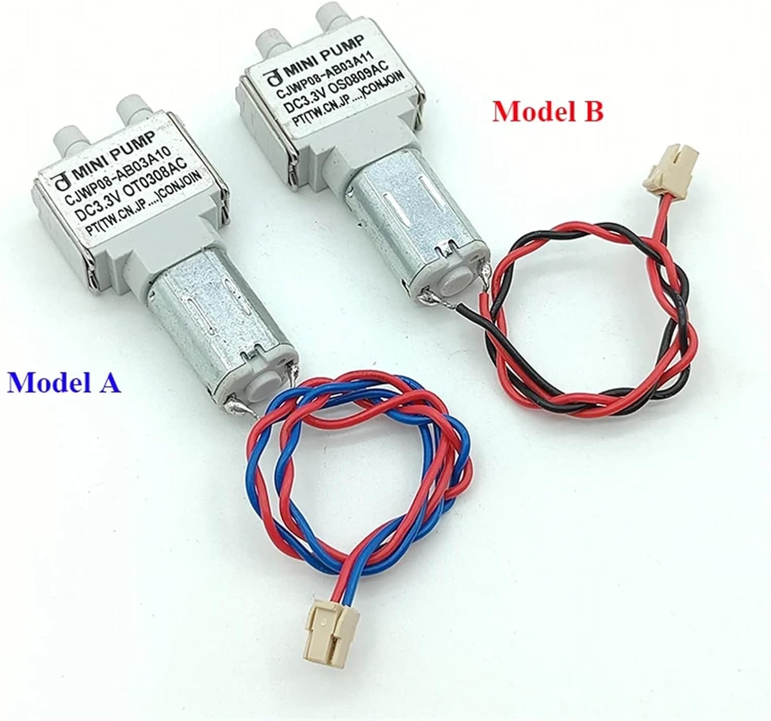 CJWP08 Micro M20 Diaphragm Water Pump 3V 3.3V 3.7V Mini Self-priming Suction Water Pump Liquid Pump Vacuum Air Pump(Model A)