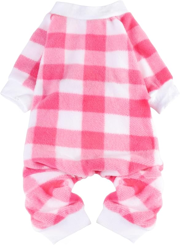 Pijama de Fleece Xadrez para Cães e Gatos SCENEREAL