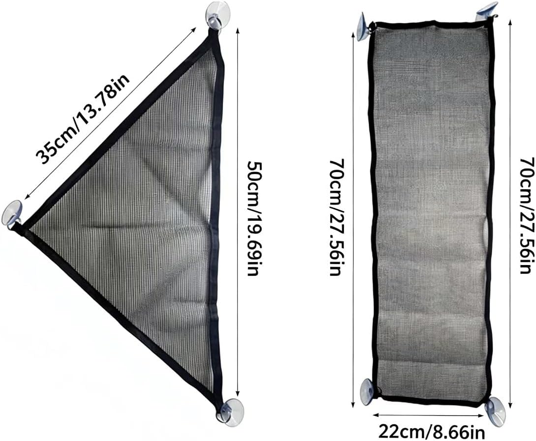 2pcs Bearded Dragon Hammock,Breathable mesh Reptile Hammock | Bearded Dragon Climbing Accessories for Lizards, Geckos, Chameleons, etc（Black）