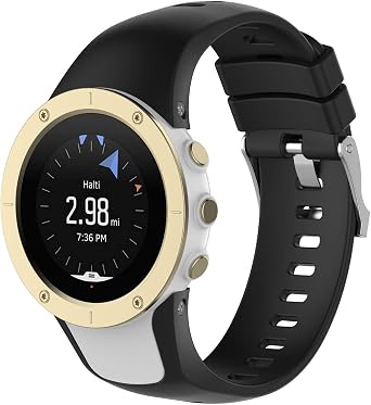 Senter Quick Release Premium Soft Rubber Replacement Straps for Suunto Spartan Trainer Wrist HR Smart Watch