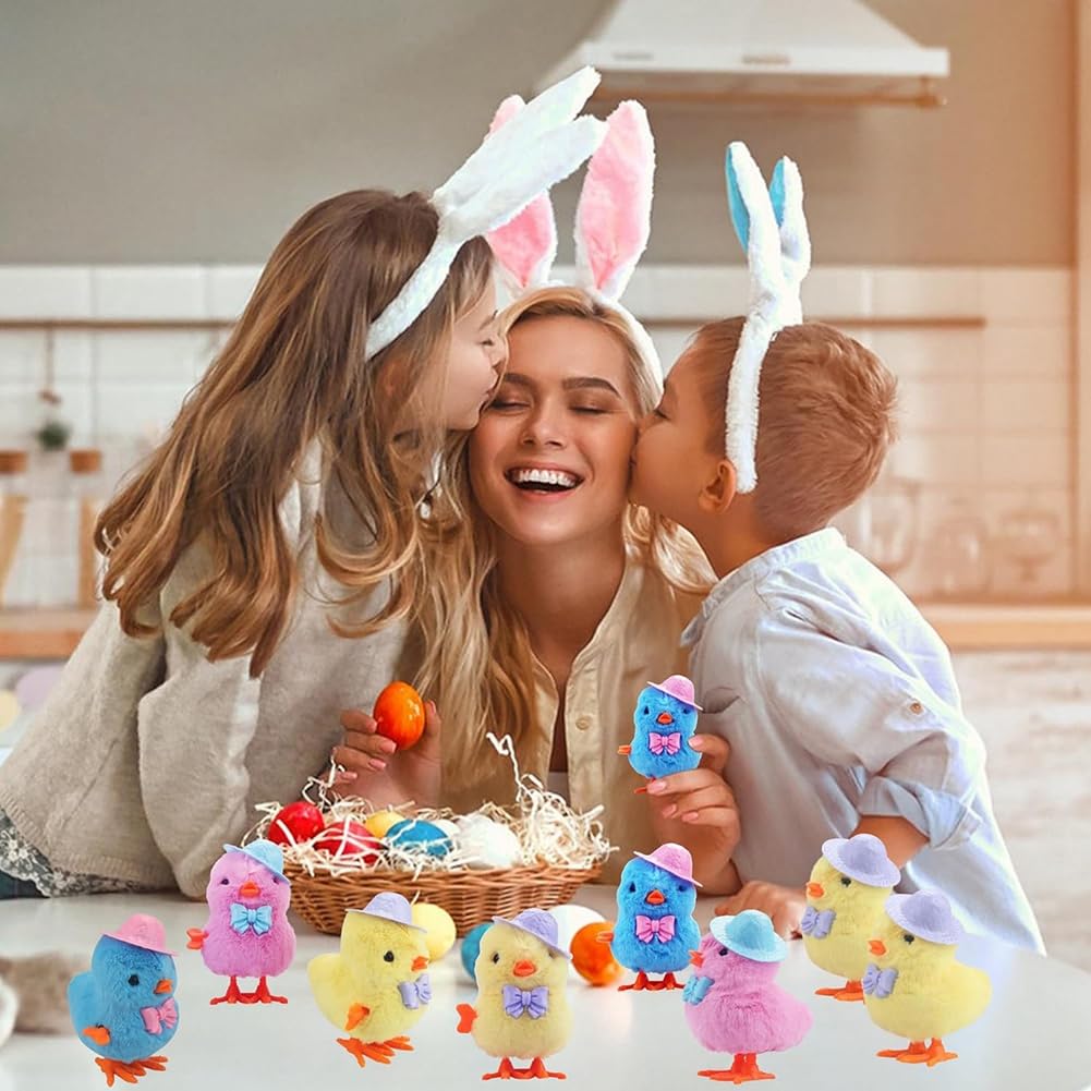 melairo Paquet de 4 en Peluche Sautant de Pâques pour Les Tout-Petits et Les Enfants, Sautillant pour Le Lapin de Pâques