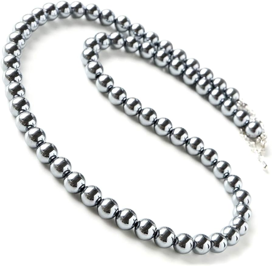 Amazon | [GOLD STONE] テラヘルツ鉱石 ネックレス 本物 8mm 高純度