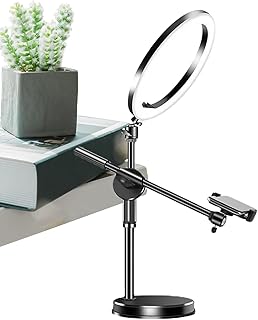 Monte del teléfono - Soporte de luz de Anillo de Selfie, articulación de la cámara del Brazo | Configuración de iluminación de Video LED Ajustable, Soporte de teléfono Flexible para Disparar