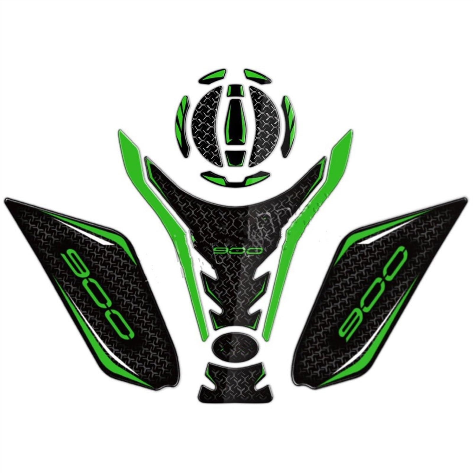Motorcycle Tank Pad Emblem Sticker Gas Fuel Grip Traction Side Decal for Kawasaki for Z900 2021-2023 Carbon-Look(Color9)