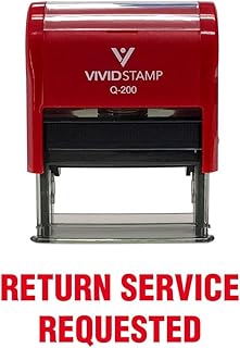 Return Service Requested Self Inking Rubber Stamp (Red Ink) - Medium