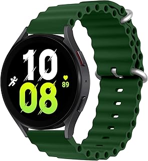 سوار اوشن 20 ملم لساعة سامسونج جالكسي 5/4 44 ملم 40 ملم جالاكسي ووتش 5 برو 45 ملم/جالكسي 4 كلاسيك 46 ملم 42 ملم/جالكسي 3/اكتيف 2 من فولساكساد، سوار معصم رياضي من السيليكون للجنسين، كلوفر جرين