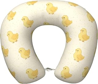 Cute Chick Travel Pillow Comfortable Soft Memory Foam Neck Pillow for Travel Airplane Driving Office