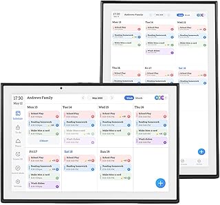 Zunate 10.1 Inch Smart Digital Calendar with IPS Touch Screen, WiFi Sync Family Planner Chore Chart Meal Scheduler Star Points System Photo Frame for Home Organization (White)