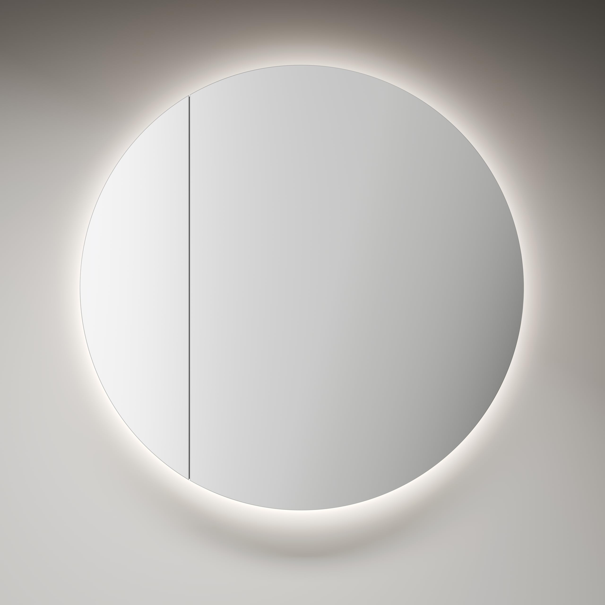 Talos Picasso Style szafka z lustrem, czarna, Ø 60 cm, z wysokiej jakości aluminiowym korpusem, nowoczesny mebel łazienkowy ze zintegrowanym oświetleniem LED, lustro łazienkowe z praktycznym