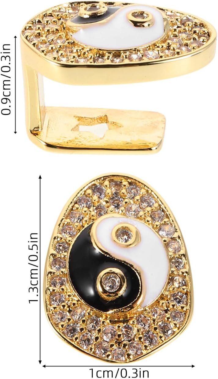 Gold Single Tooth Grill Cap Hip Hop Style Crystal Dental Jewelry for Men Party Photo Props Rap Teeth Accessories