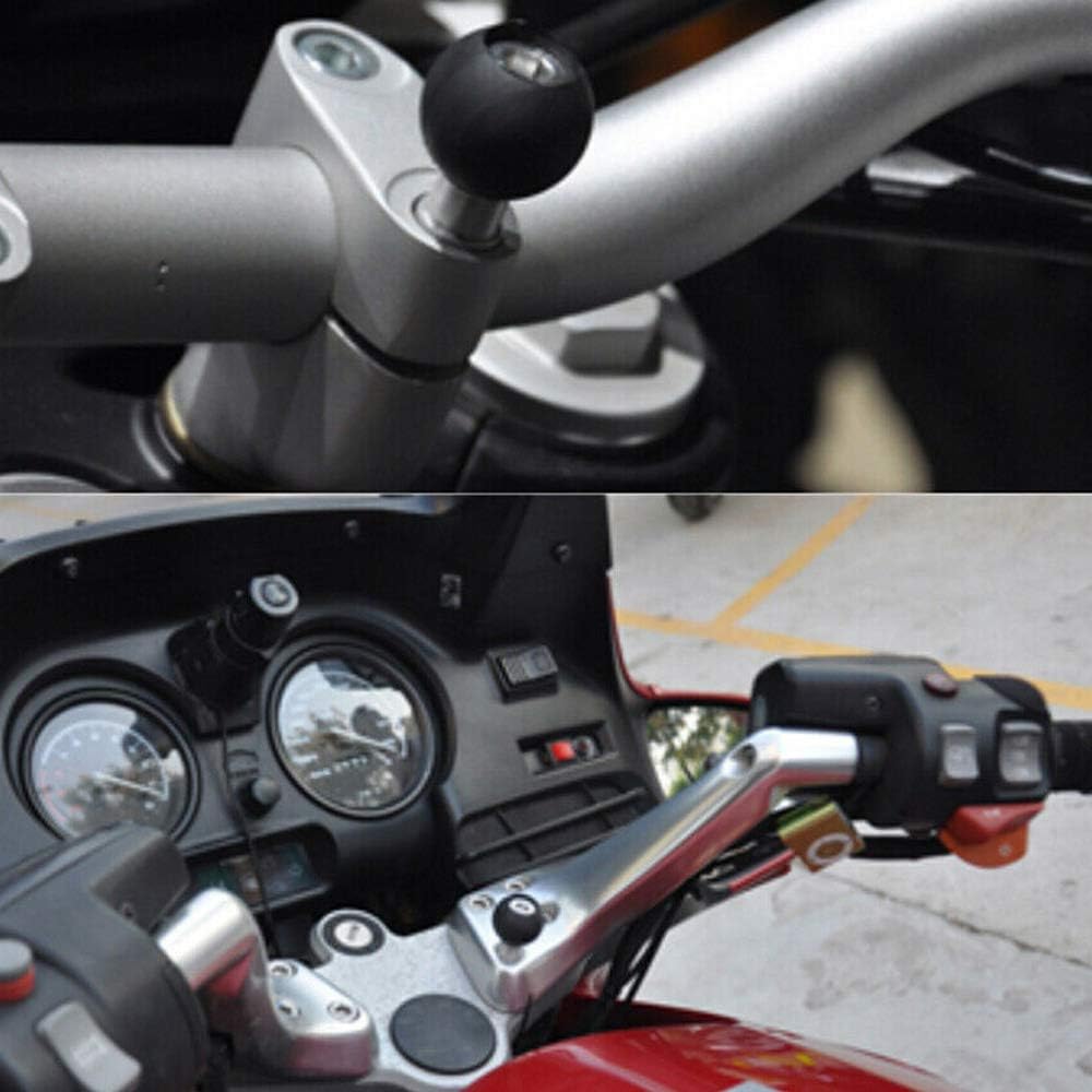 Acxico 1Pcs for RAM RAM-B-367U Motorcycle Handlebar Clamp Base Mount with 1" Ball & M8 Screws for Mobile Phone Holder Fixing