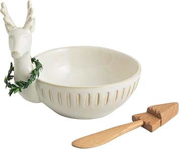 Mud Pie Christmas Deer Tidbit Set