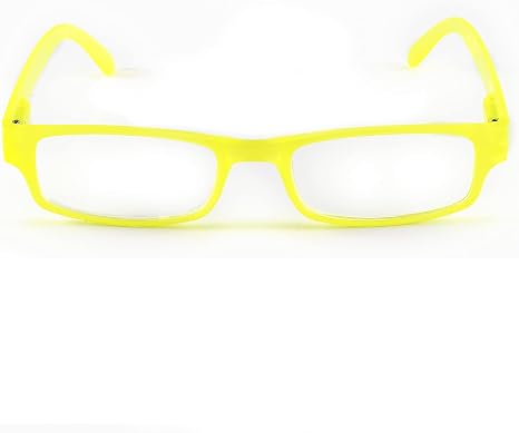 Contacta, Fluo, Occhiali da Lettura per Uomo e Donna, Occhiali da Lettura  Leggeri e Colorati, Pratici e Funzionali, Montatura con Aste Flex, Diottrie  +1,00, Colore Giallo, 18g : Amazon.it: Salute e cura