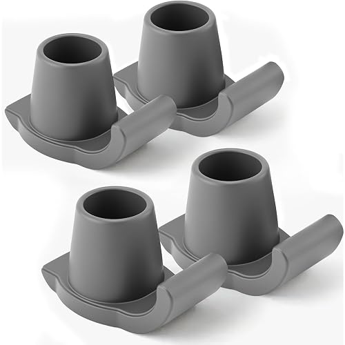 Walker Ski Glides for Folding Walkers 4 Pack, Universal Walker Accessories for Seniors, 1-1/8" Fit Walker Feet Replacement, Smooth Walker Glides, Tennis Ball Alternative