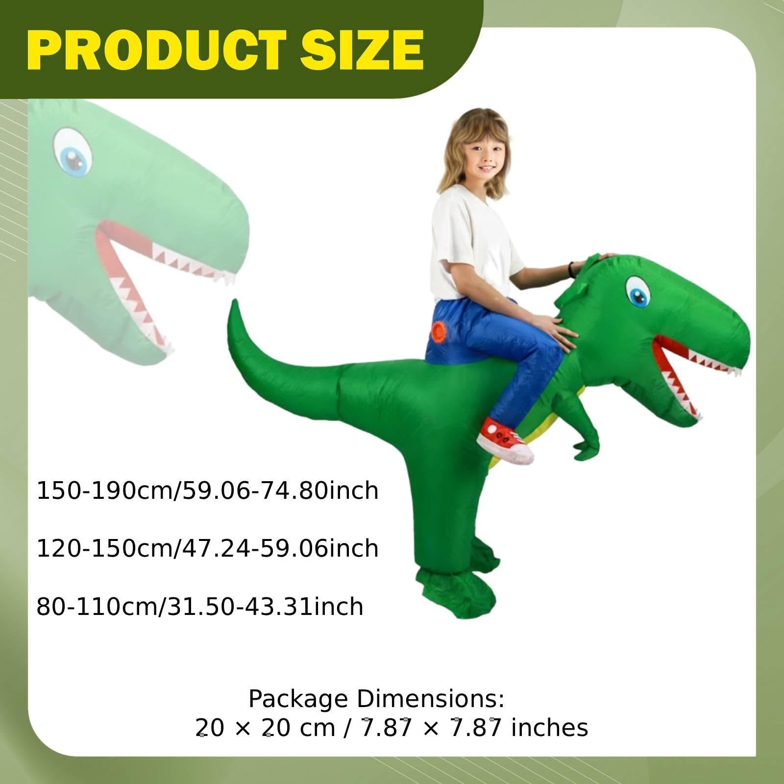 F Fityle Costume gonfiabile da dinosauro, ideale per feste in maschera, cosplay e spettacoli teatrali.