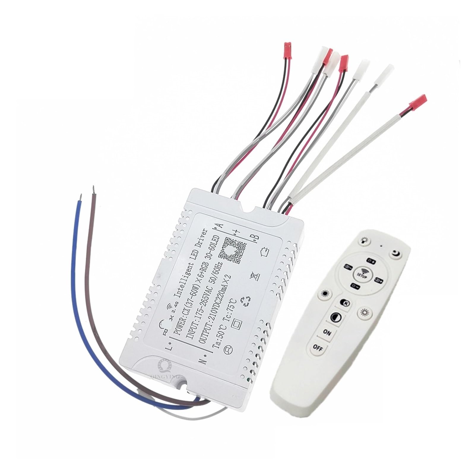 Pilote LED 2,4 G 37-60Wx6 avec télécommande RVB pour réparation de lustre