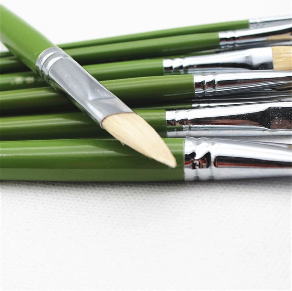 Oil Paintbrush Pig Bristle Oil Painting Gouache Pen Set Acrylic Painting Pen Brush