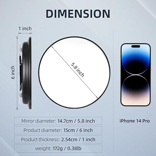 Miniatura 4 de Espejo de aumento 30X, espejo de maquillaje grande de 6 pulgadas con aumento de 30X, espejo de aumento compacto de maquillaje, espejo de aumento