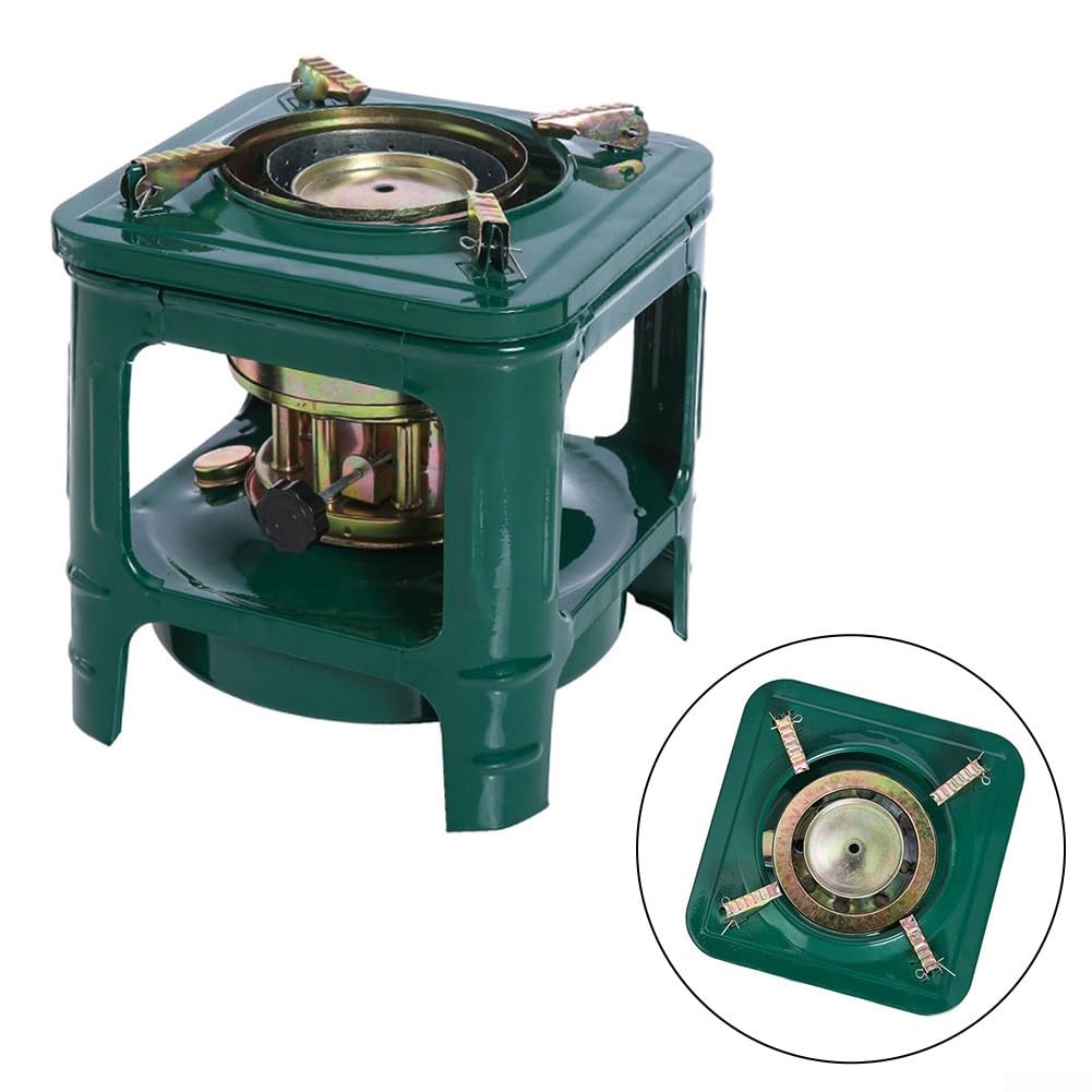 Réchaud Camping Fer pour robuste 8 Mèches 700ml Vert Réchaud