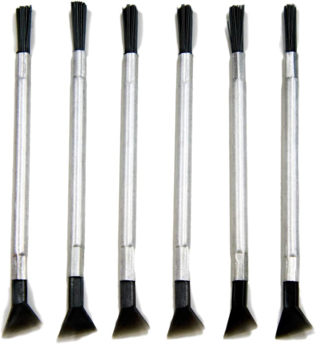 2 in1 Grinder Pipe Cleaning Brush Scraper Computer Brush 3.94 Inch Silver Color (sz-6)