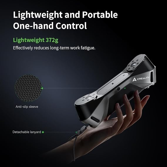 3D Scanner, CR-Scan Raptor & Scan Bridge Wireless 3D Scanning System, 0.02mm Precision, 60 fps High Speed Scan, 24-bit Full Color Scan and NIR Structure Photochromic Scanner, Anti-shake Tracking, Scanner for 3D Printing