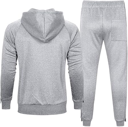 PASOK Men's Casual Tracksuit Set Long Sleeve Full-Zip Running Jogging Athletic Sweat Suits