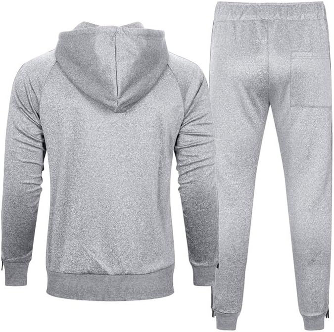 PASOK Men's Casual Tracksuit Set Long Sleeve Full-Zip Running Jogging Athletic Sweat Suits