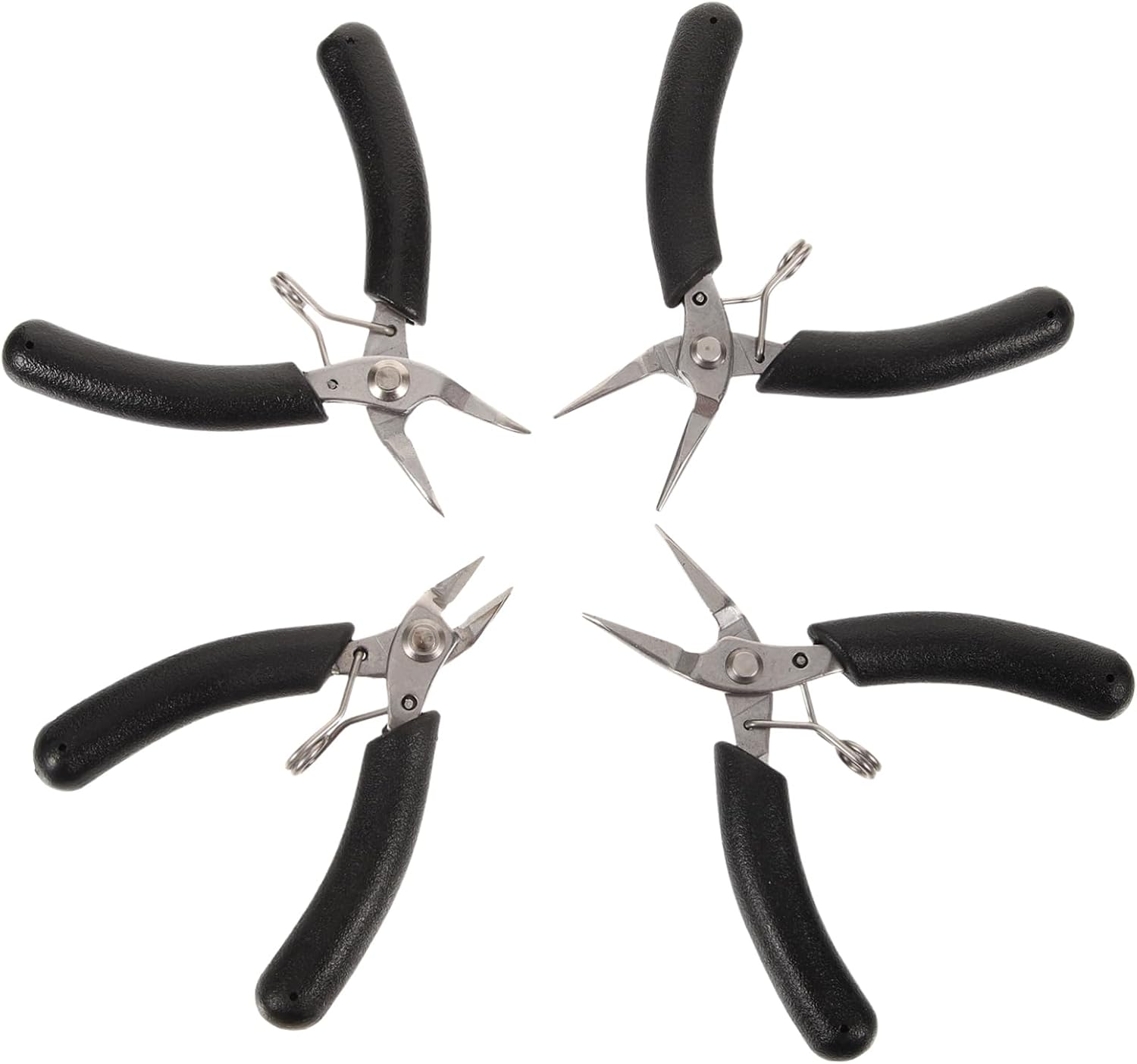 NUOBESTY 16pcs Sturdy Jewelry Making Tool Diy Craft Handmade Pliers Looper and Flat Nose Pliers