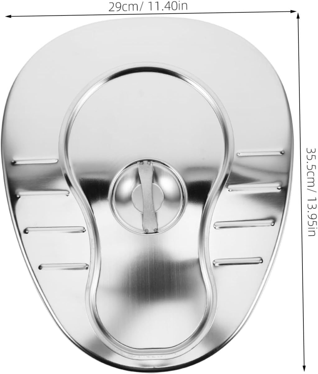 Elderly Bedpan Lid Portable Commode Large Capacity for Women Stainless Steel Bedpan Bed Pans for Bedridden Patients Hospital Home