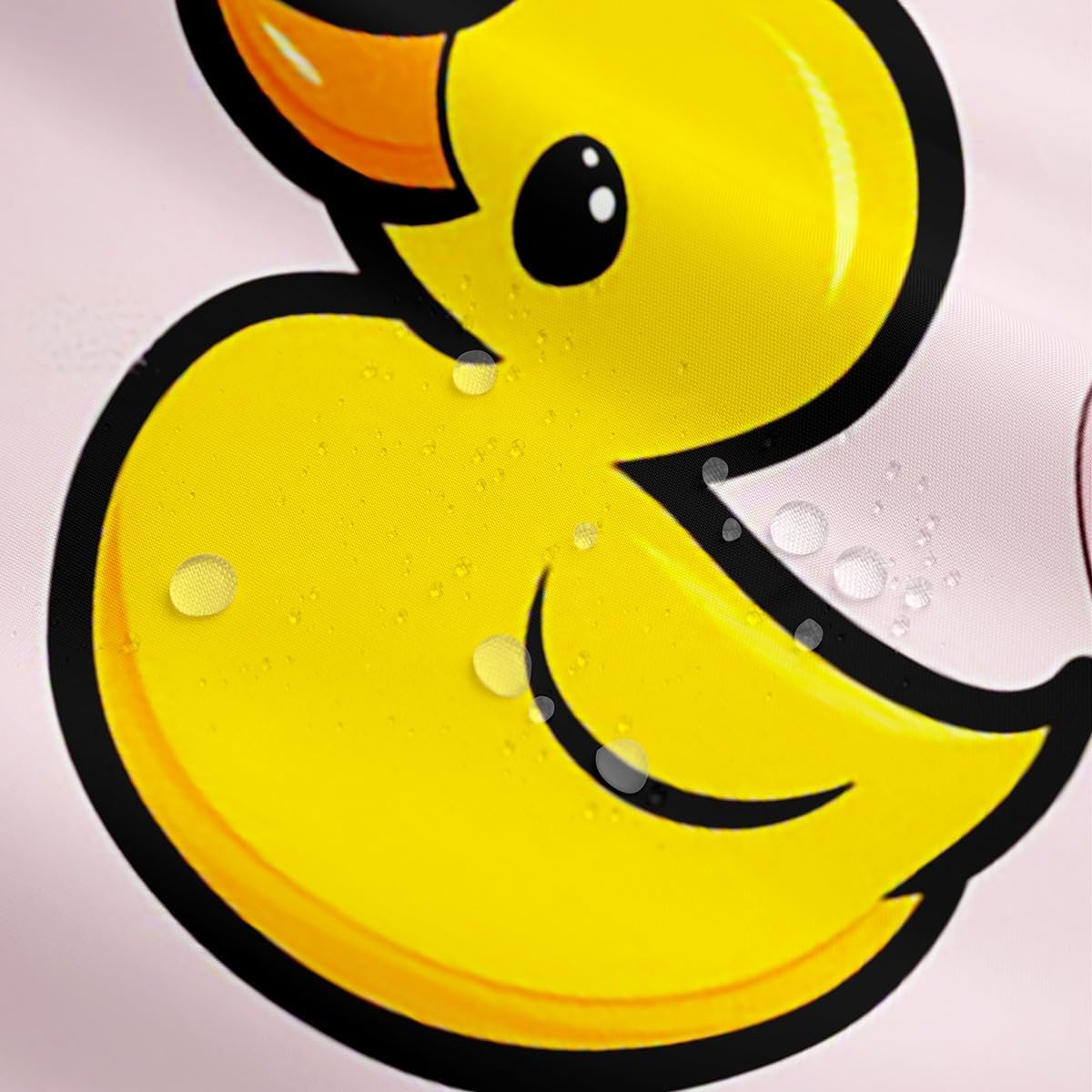 Erosebridal Yellow Duck Shower Curtain Set,Cute Rubber Duck Bathroom Decor for Kids Girls Boys,Pink Love Heart Bathroom Set Gifts for Pet Lovers,Funny Animal Print Fabric Shower Curtain 72 x 78 Inch