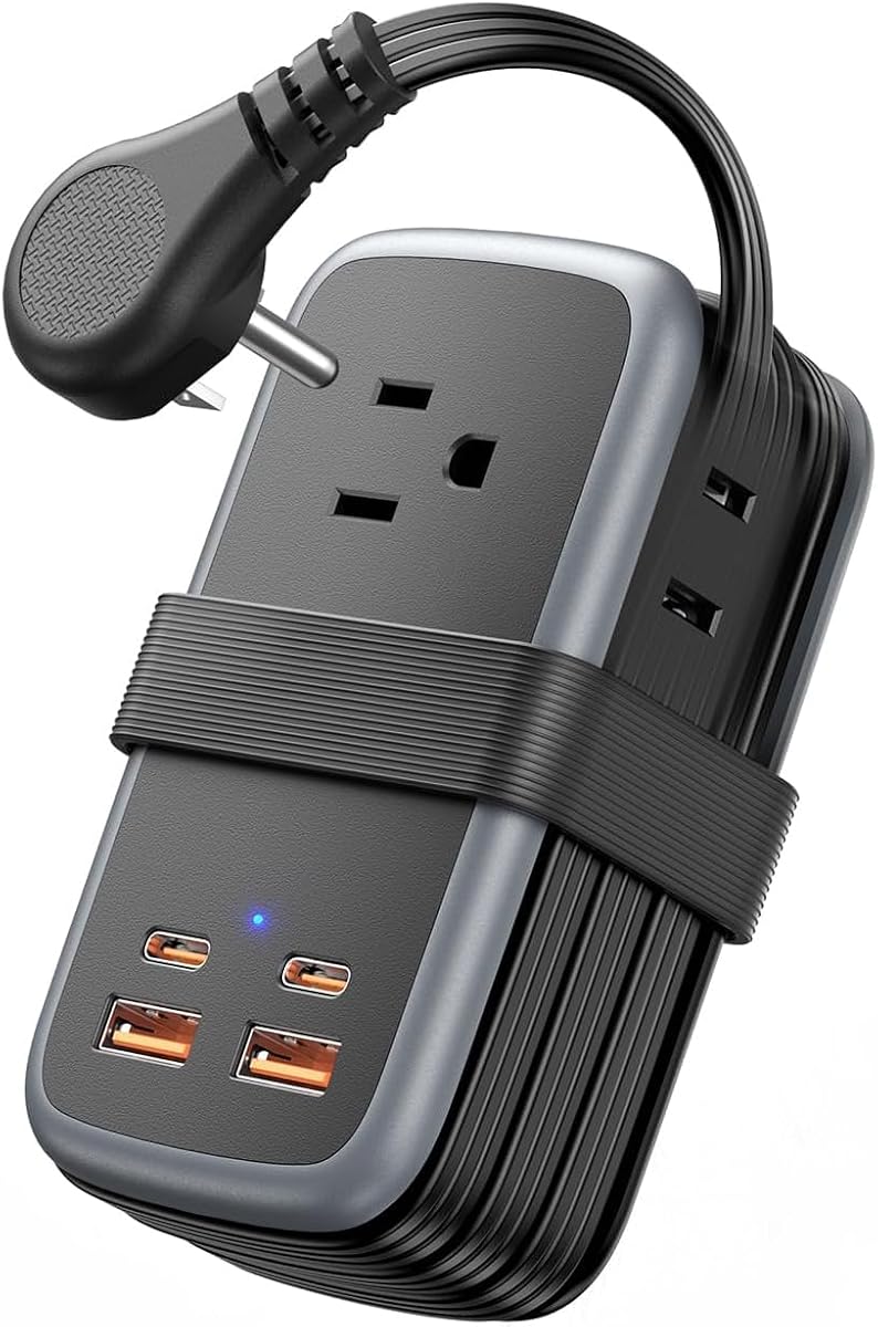 NTONPOWER GAN Ultra 65W USB Fast Charging Station, 7 in 1 Travel Power Strip with 3 Outlets 4 USB (2 C), Extension Cord 4ft, Travel Essentials, Cruise Essentials 2026,Compatible with MacBook, iPhone