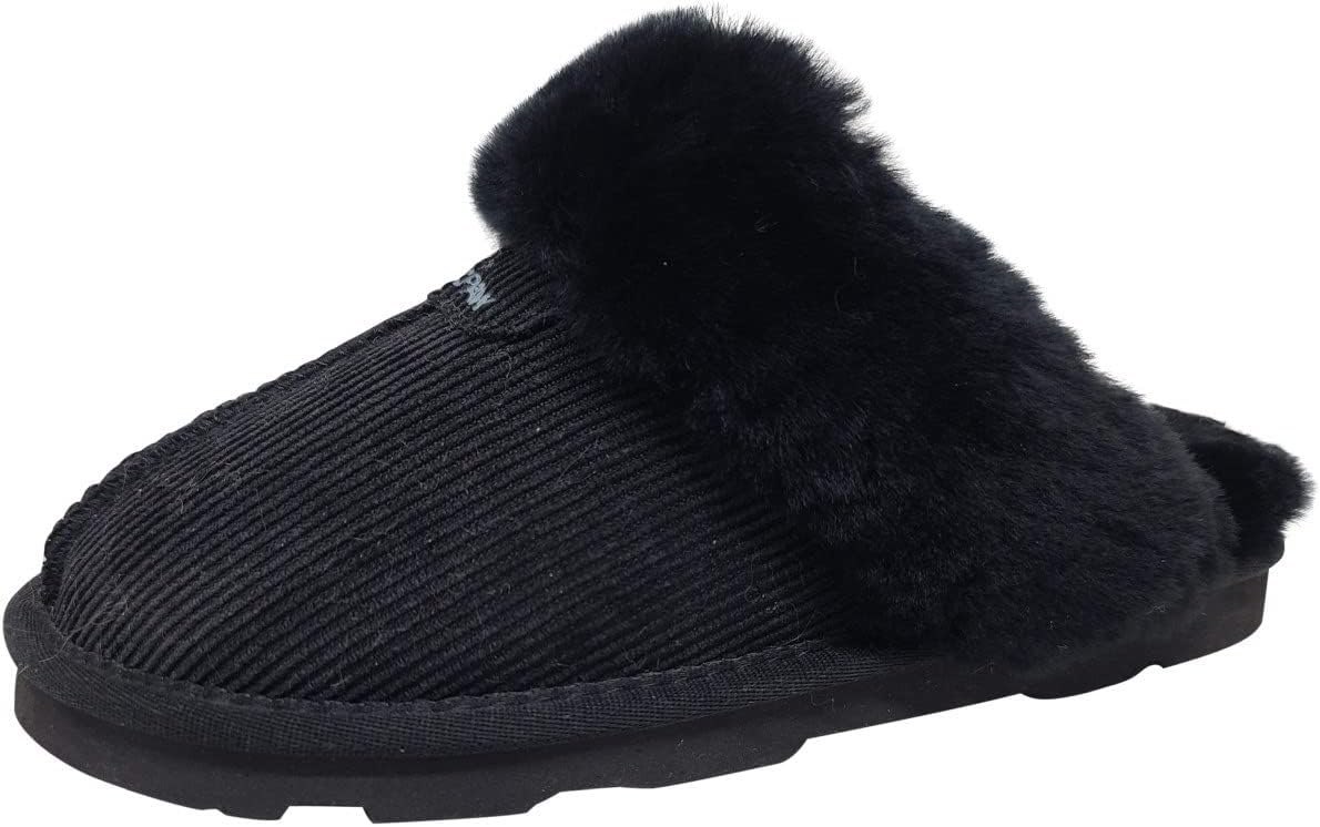 Bearpaw Loki Ii 2 - Women's Sheepskin Slippers Black Corduroy - 7 Medium - Image 3