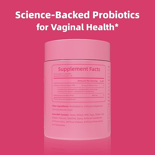 Miniatura 4 de Sykik Probióticos vaginales para mujer con prebióticos y mezcla de lactobacillus, equilibrio de pH, 60 unidades