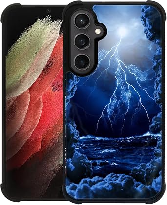 CARLOCA Compatible with Samsung Galaxy S24 Case,Into The Storm Pattern Ultra Protection Shockproof Soft Silicone TPU Non-Slip Back for Samsung Galaxy S24