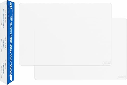 Gasare - Juego de 2 manteles de silicón extra grandes, extra gruesos, protectores de encimeras, resistentes al calor, antiderrapantes, impermeables,