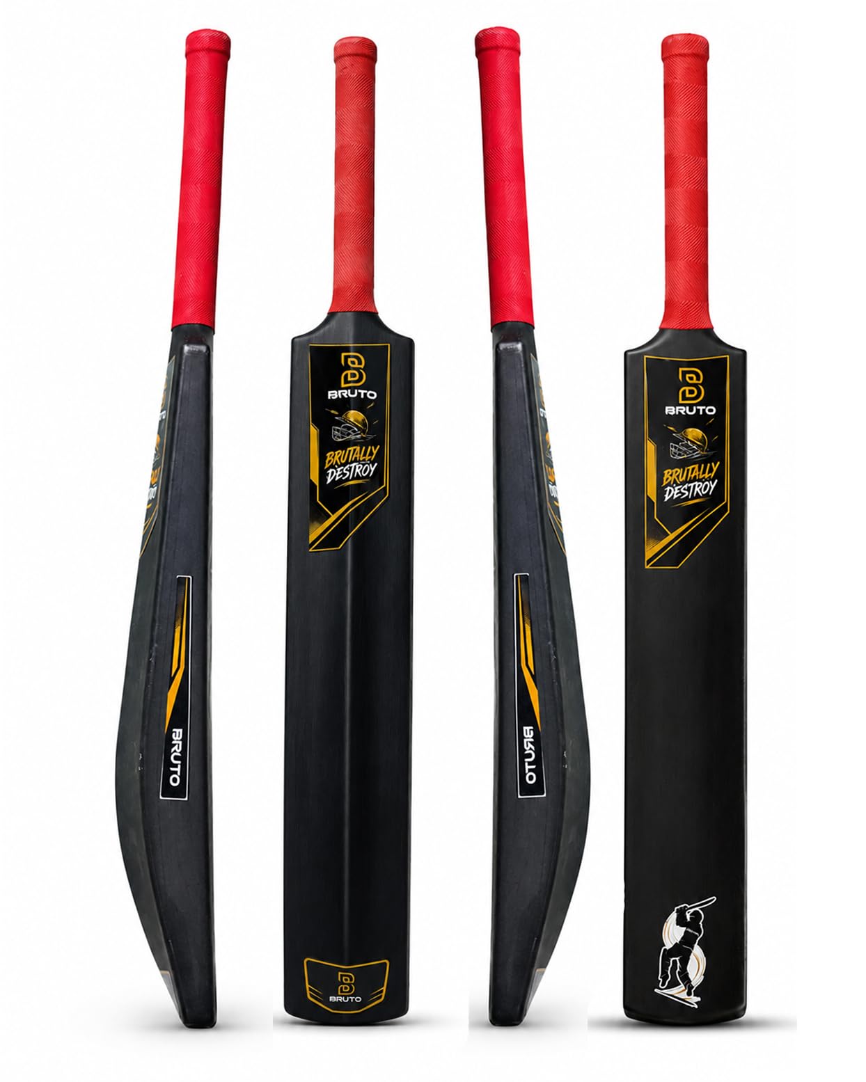 Bruto PowerPlay 8 No Plastic Cricket Bat for, Lightweight Durable Cricket Bat, Ideal for Tennis Ball & Soft Ball Cricket-image-19