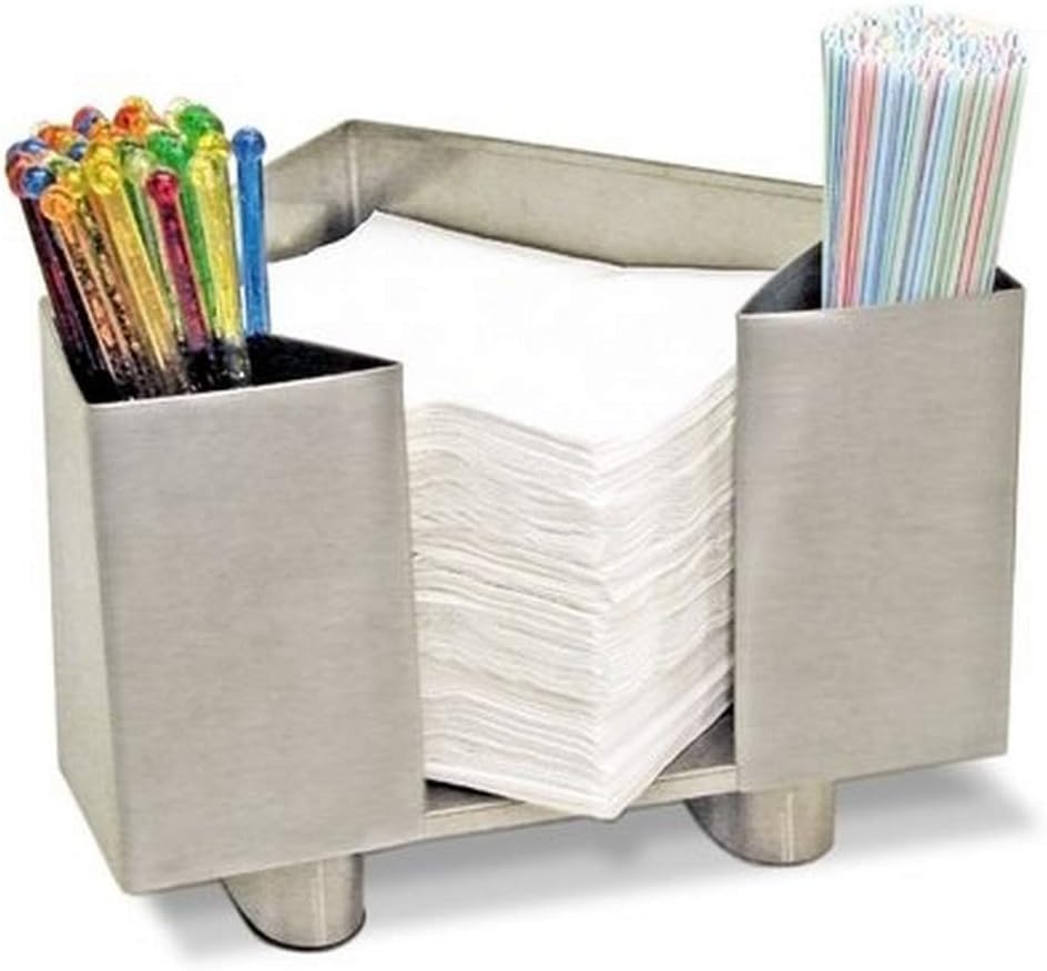 Products NH1267 Stainless Steel Bar Caddy, 18/0 Stainless Steel, Triangular Shape, 7.9" x 7.2" x 5.9" Size