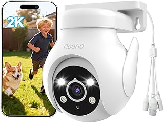 Noorio 2K Security Camera Outdoor 360° Pan/Tilt, Two Way Talk Wired Outdoor Camera for Home Surveillance, 24/7 Recording, ... Price In India