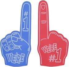 Giant Foam Fingers Set - Blue and Red EVA Cheering Props for Sports Matches & Party Celebrations