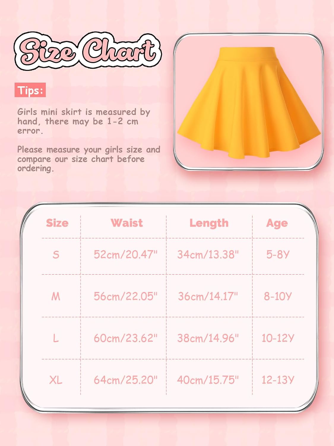 Girls Skirts Casual Mini Flare Pleated Skirt with Shorts High Waisted Skater Skirt A Line Skorts