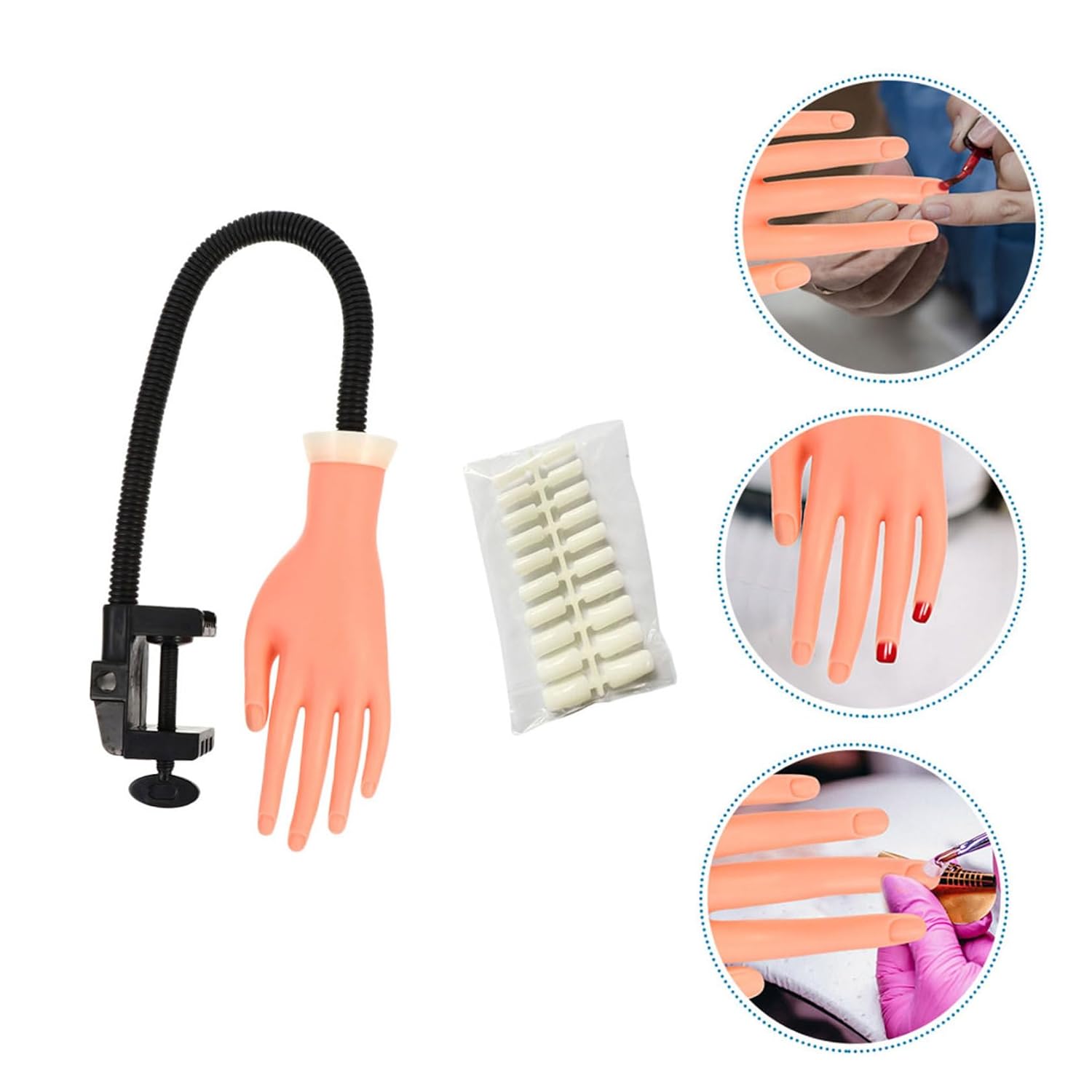 Practice Hand Fake Nails Manicure Model Nail Art Accessories Portable Prosthetic Hand