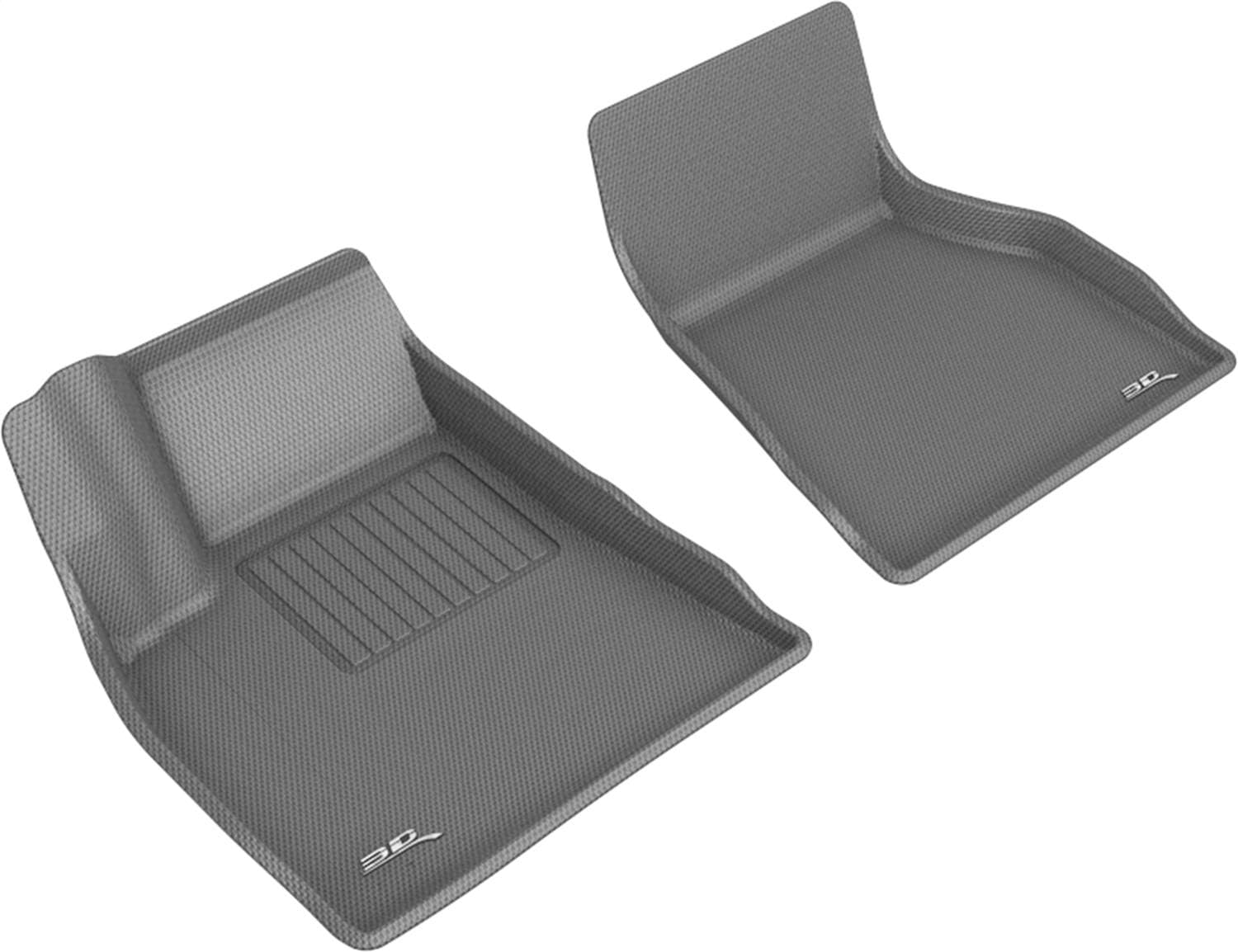 Crazy Deals 3D MAXpider Custom Fit Front Row All-Weather Floor Mats for Select Tesla Model S Models - Kagu Series (Gray)