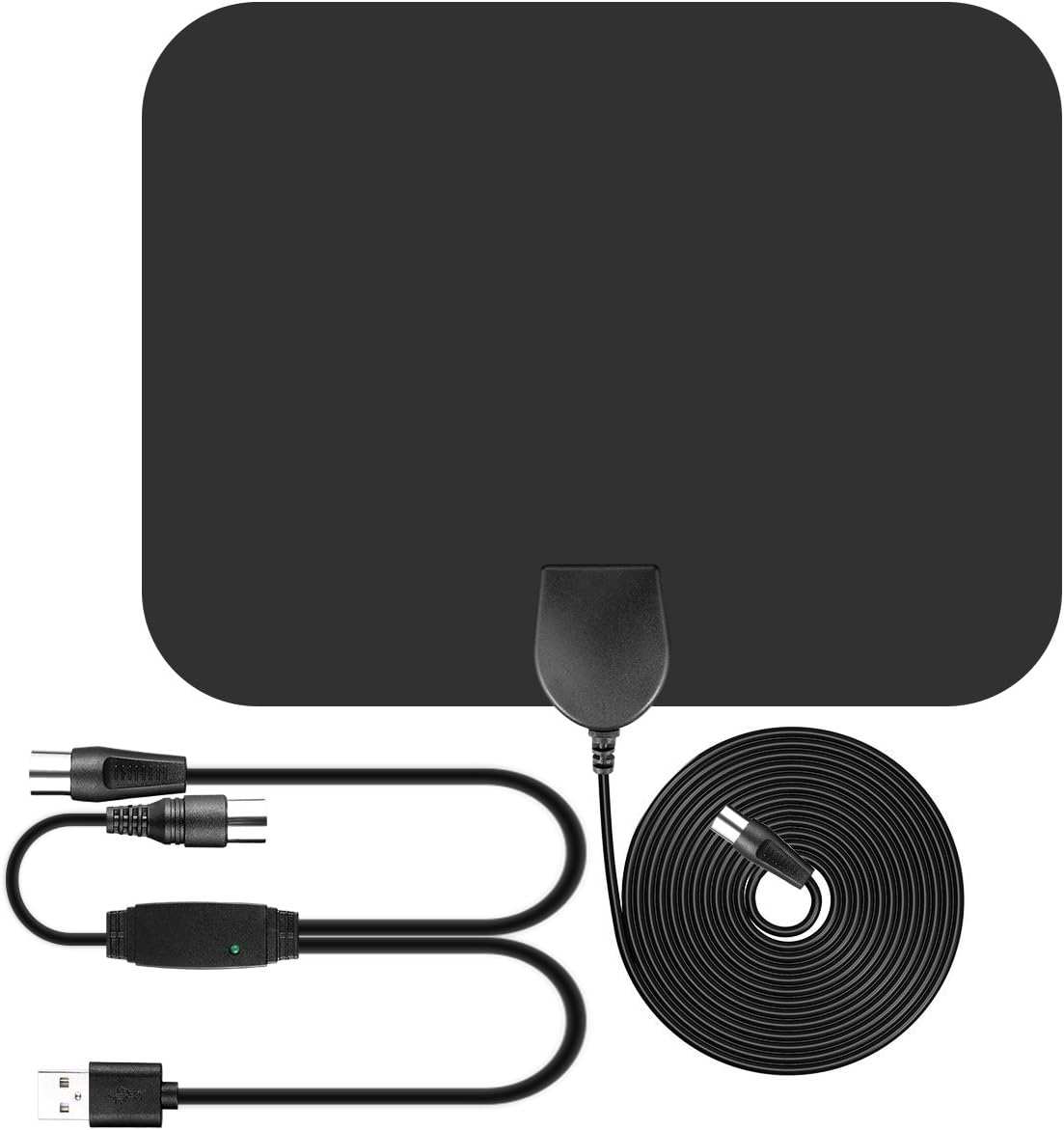 Parsion HDTV Digital Indoor TV Aerial,2018 Newest HDTV Antenna - 50 Miles Range,Ultra-Thin Amplified HDTV Antenna Indoor Aerials with Detachable Amplifier Signal Booster-TV Antennas (Black)