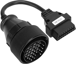 Conector de diagnóstico de plástico, conector de diagnóstico de 240 mm, cabo OBD2, 37 pinos, principal para 16 pinos, preto, portátil, universal para caminhões
