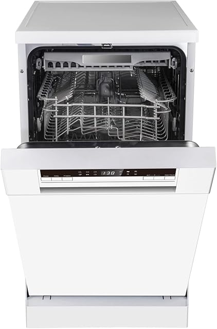Hisense HS520E40WUK Slimline 11 Places Free Standing Dishwasher White with 15 Minutes Quick Wash