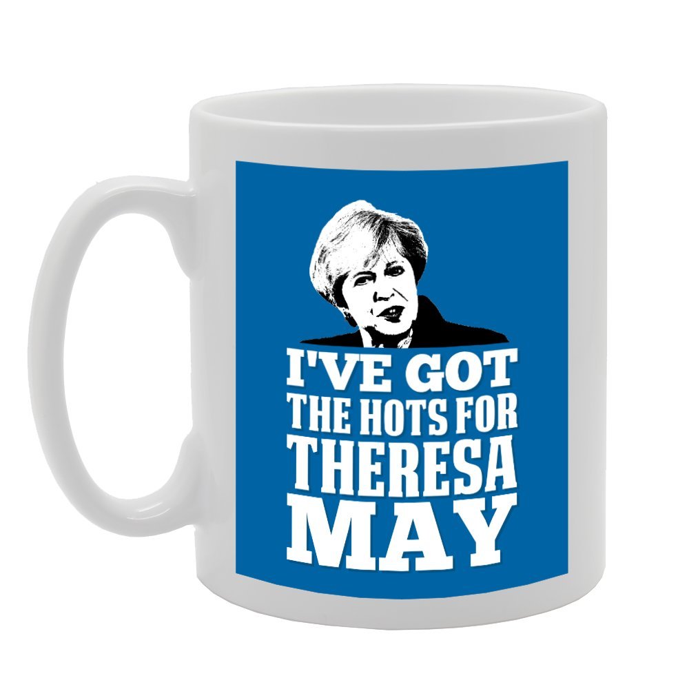 Coralgraph Inc Men's White Mg3888 I've Got The Hots For Theresa May General Election Novelty Gift Printed Tea Coffee Ceramic Mug