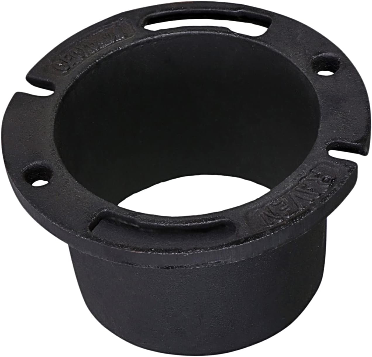 Raven DGDY2626 Extra Heavy Cast Iron Closet Flange, 4" x 4", 4” x 4”, Black