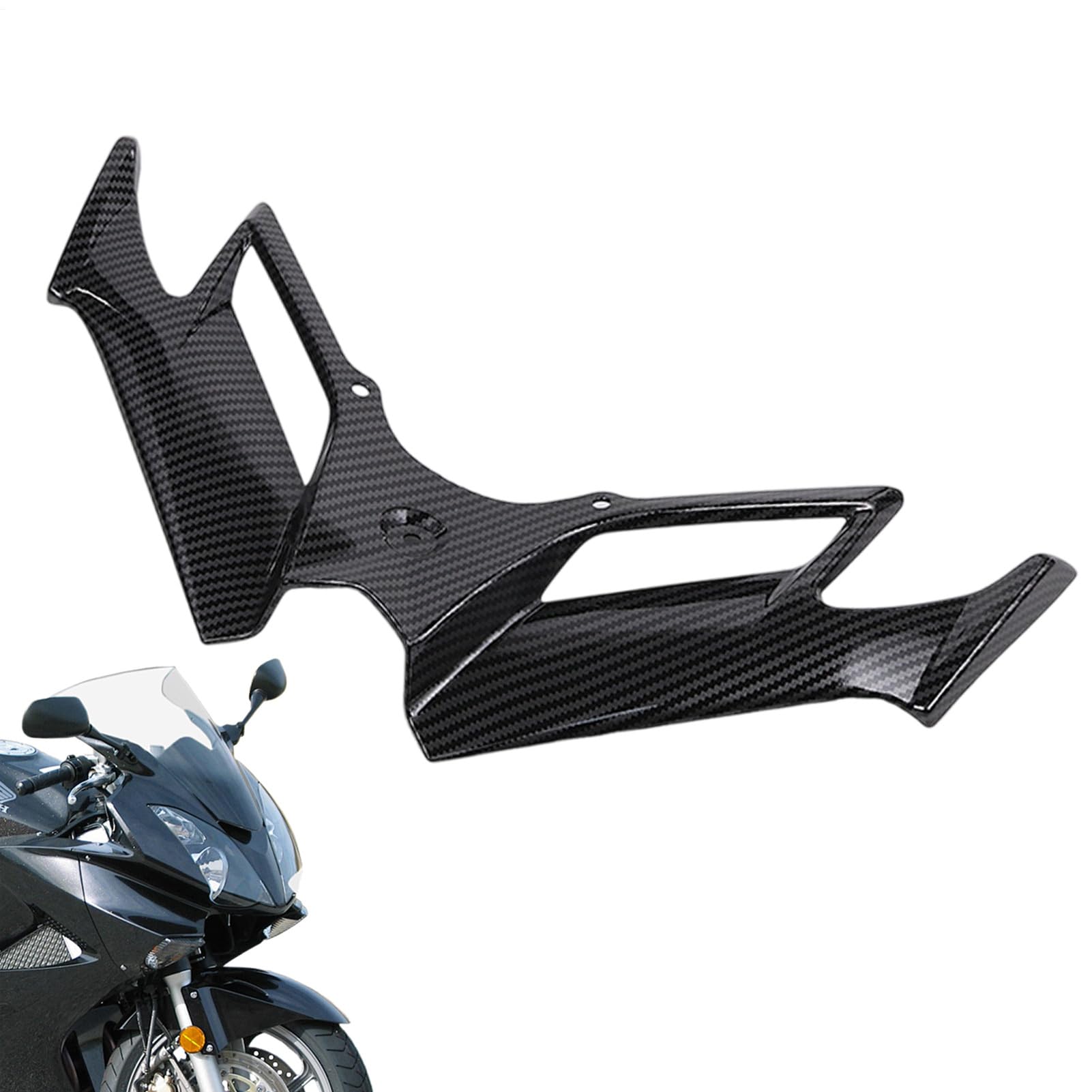 aerodinámico Delantero Delantero de biciclta: Aletas de Motocicleta de Recubrimiento de Fibra de Carbono | ala de Viento en biciclea | Spoiler Lateral Frente a la para Motocicleta, b