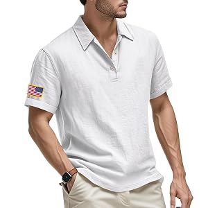 Mens Golf Shirts Pullover Short Sleeve Business Graphic Button Down Collared Slim Fit Workout Casual Summer Tops