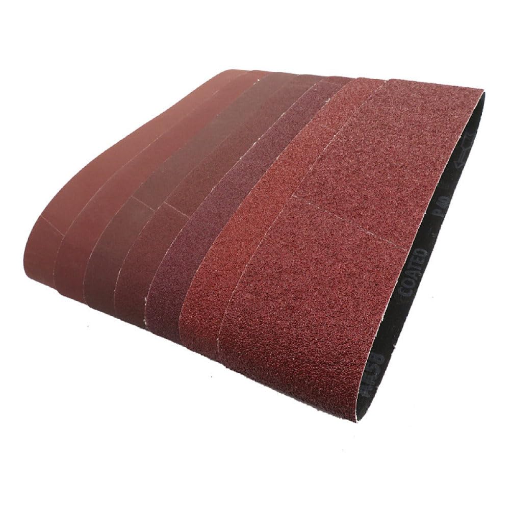 10 unids/set 610 * 100mm bandas de lijado 40-1000 granos madera Metal suave pulido lija bandas abrasivas para lijadora de banda herramienta abrasiva, grano 60, 610 * 100mm